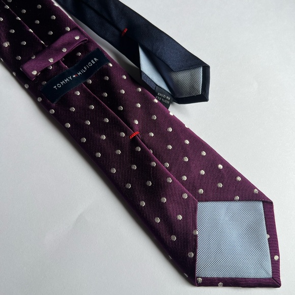 Tommy Hilfiger Purple Polkadot Tie - Picture 4 of 5